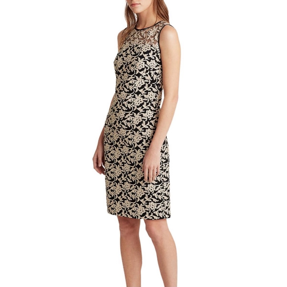 LAUREN Ralph Lauren NWT metallic tulle dress